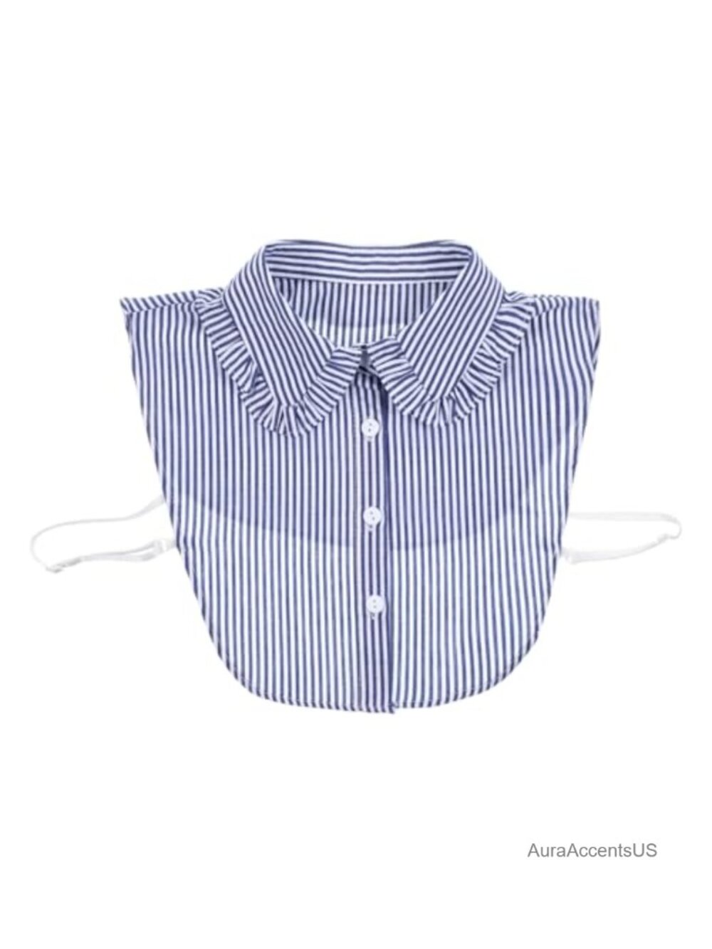 Detachable Mock Neck Ruffle Half Blouse Dickey Shirt Women's Accessory